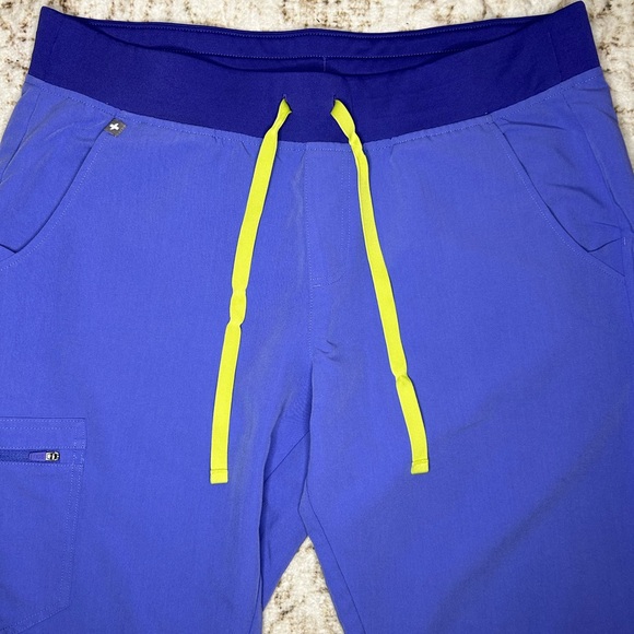 Figs Periwinkle high waisted Zamora Technical Collection Joggers PO# 4239 - Picture 2 of 6